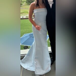 Amsale Jaylin dress in Ice